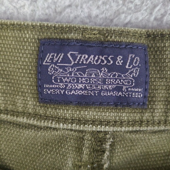 Levi's Shorts Mens 41 Green Chino White Tab Cotton Blend - Picture 7 of 16